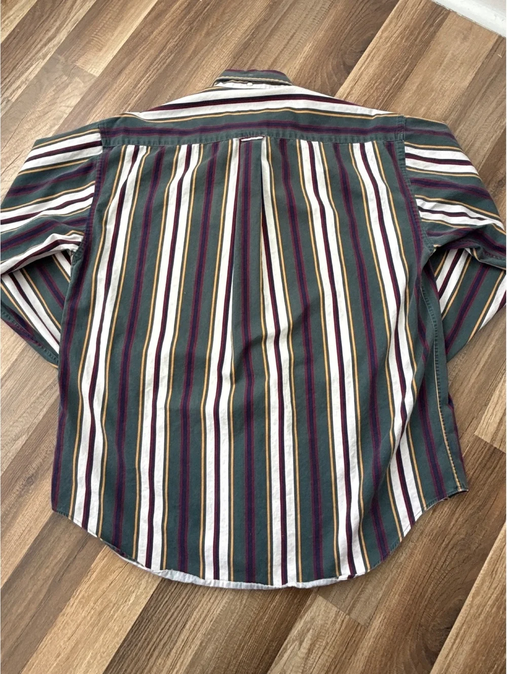 Norsport Men's Striped Button-Down Shirt Medium 100% Cotton